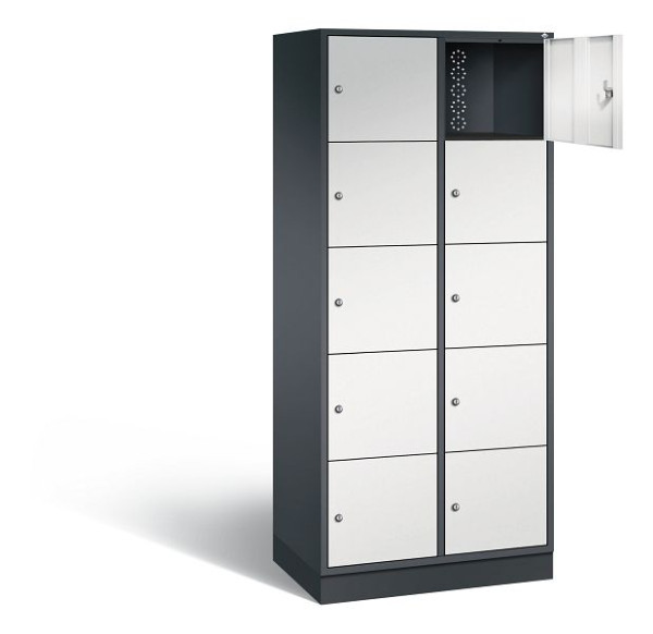 C+P XL-Schließfachschrank Intro, H1950xB820xT490mm, Farbe: Schwarzgrau / Lichtgrau, 8570-202 S10132