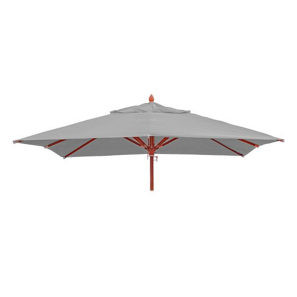 Mendler Ersatz-Bezug für Gastronomie Holz-Sonnenschirm HWC-C57, Sonnenschirmbezug, eckig 3x3m Polyester 3kg, hellgrau, 76666