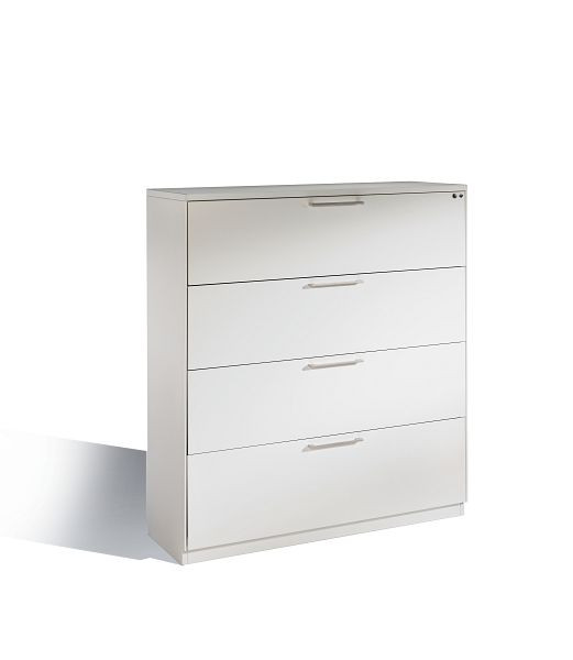 C+P Hängeregistraturschrank Asisto, H1310xB1200xT435mm, Farbe: Lichtgrau, Bügelgriff, 146021-413 S10023