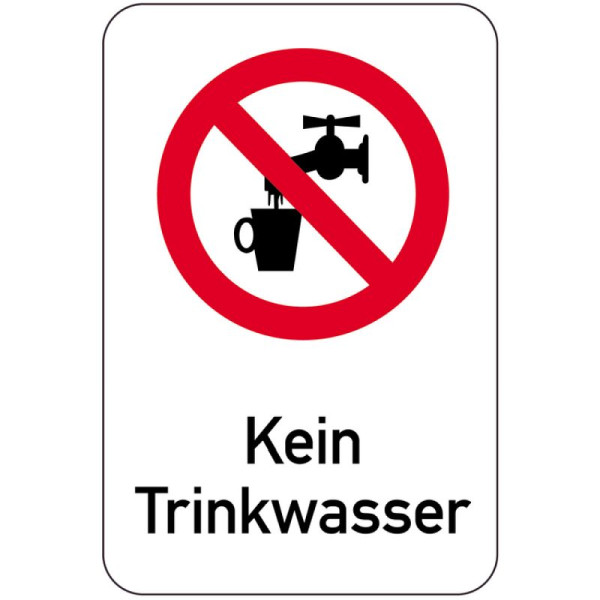 Stein HGS Sonderschild, Kein Trinkwasser, 400 x 600 mm, 14970