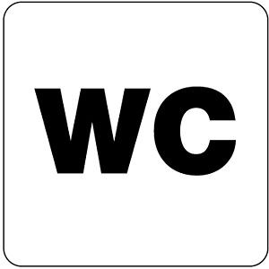 Moedel Piktogramm WC, Kunststoff, 160x160 mm, 52149