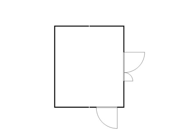 FLADAFI Materialcontainer-Kombination MC 1540, inkl. Montage, Holzfußboden, Doppelflügeltür asymmetrisch (5 m Seite), Einflügeltür, F15400710-F905-F1541