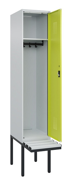 C+P Spind Evolo PLUS, 1 Abteile, 2120x400x815mm, 7035/0024, Haken 4, Zylinderschloss, Material Sitzfläche Kunststoff, 0490407-12 S10096