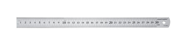 Kraftwerk Stahl-Massstab 300 mm, Präzisionsteilung in mm und 1/2 mm, 2976