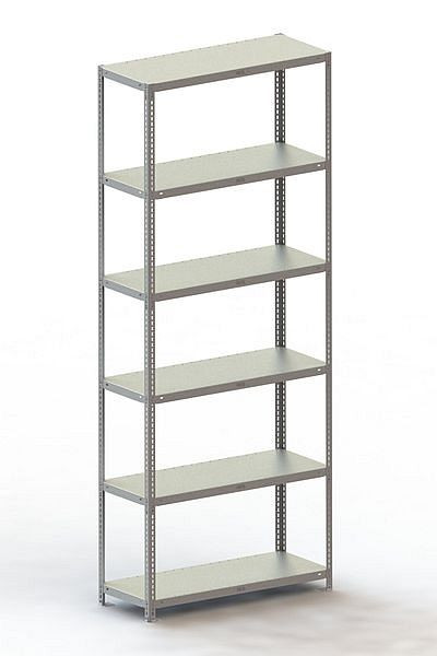 Meta Schraubregal FIX 100 GR 2500x1000x400 mm, verzinkt, Bodenanzahl: 6, 2002324