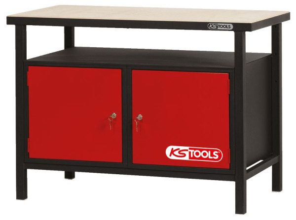 KS Tools Profi-Werkbank mit 2 Türen, H840xB1200xT600mm, 865.0002