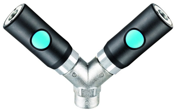 Prevost Fester Verteiler mit zylindrischem Innengewinde und 2 Kupplungen, IG BSPP= G 3/4, ISC 088104