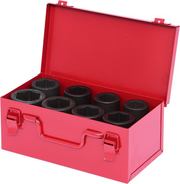 KS Tools 1" Sechskant-Kraft-Stecknuss-Satz, lang, 8-teilig, 515.0308