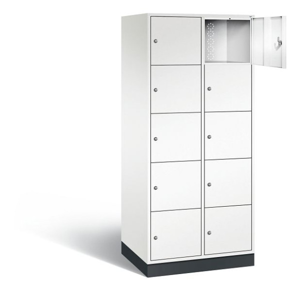 C+P XL-Schließfachschrank Intro, H1950xB820xT590mm, Farbe: Verkehrsweiß, 8570-203 S10045