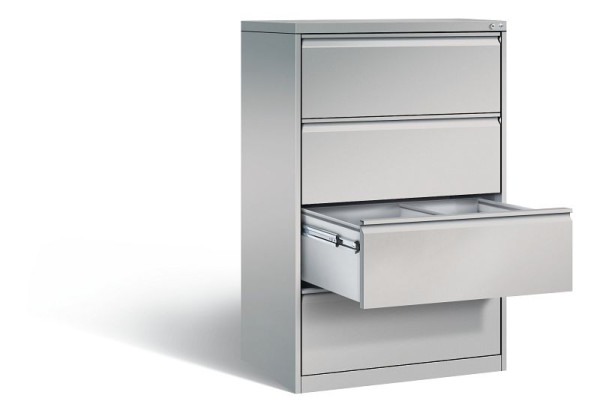 C+P Hängeregistraturschrank Acurado, H1357xB787xT590mm, Farbe: Weißaluminium, Griffleiste, 12934-312 S10003