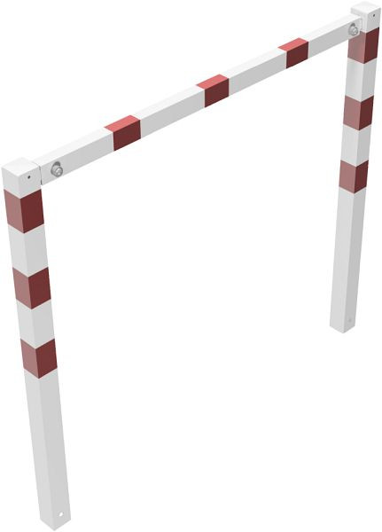 Schake Wegesperren feststehend, zusammenschraubbar mit Oberholm, feuerverzinkt und weiß beschichtet, Gesamtbreite: 1500 mm, 414_15B