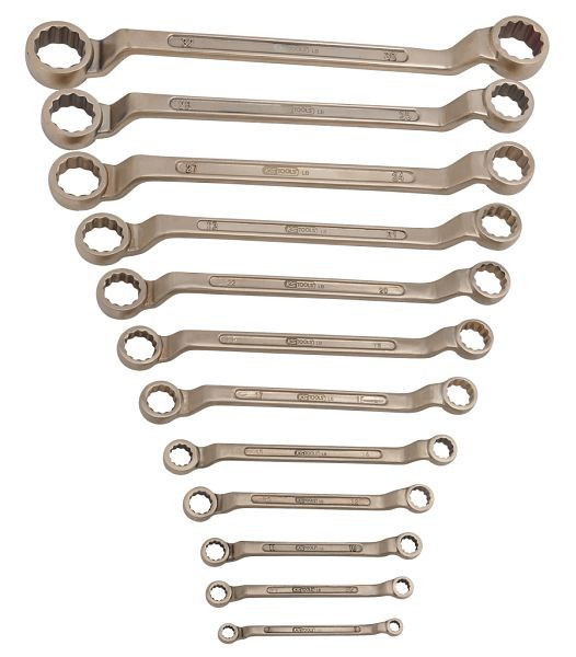 KS Tools BRONZEplus Doppel-Ringschlüssel-Satz, gekröpft 12-teilig 6-32mm, 963.7437
