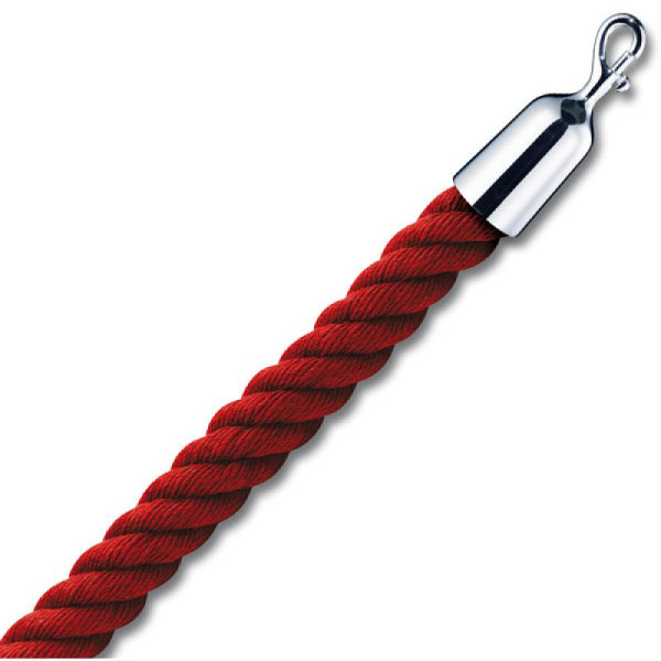 Stein HGS Kordel aus Polypropylen, Ø 38 mm, rot, 2 m, chrom gebürstet, 11685-20-sa