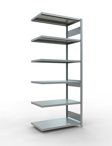 Schulte Fachbodenregal, Anbaufeld, 6 Lagerebenen, Fachlast 250 kg, 1006 x 636 x 2500 mm, 278822