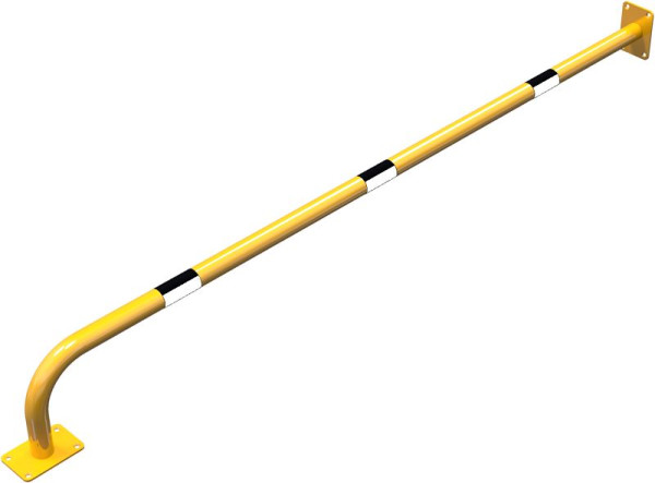 Schake Sicherheitsgriffe Stahlrohr Ø 48 mm für Öffnungen im Wand- und Treppenbereich Bügel in L-Form mit Halteplatten 100 x 150 mm feuerverzinkt, 477_81BG
