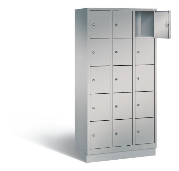 C+P Schließfachschrank Evolo, H1800xB900xT500mm, Farbe: Weißaluminium, 48020-305 S10112