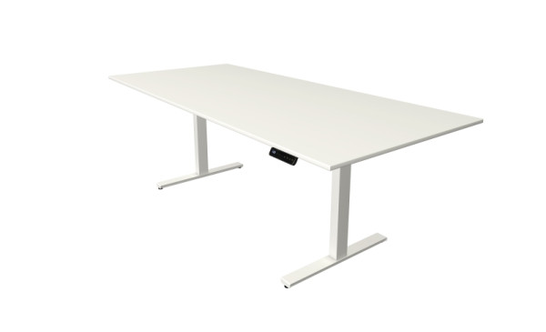 Kerkmann Steh-/Sitztisch Move 3 2250 X 1000 elektrisch höhenverstellbar von 720-1200 mm, Weiß, 10385010