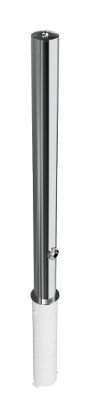 Schake Edelstahlpfosten Ø 76 mm ohne Ziernut, herausnehmbar, selbsteinrastende Verriegelung, mit Dreikantverschluss nach DIN 3223, 4072F