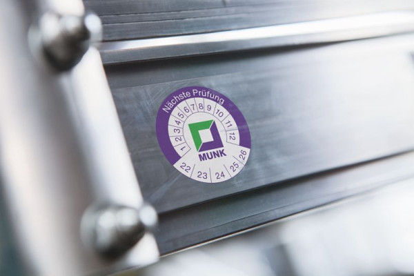 Munk Günzburger Steigtechnik Produktaufkleber Prüfplakette 40 x 40 mm, VE: 50 Stück, 019175