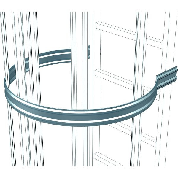 ZARGES Rückenschutzbügel Ø 700 mm, Bügelhöhe 80 mm, eloxiert, 41244
