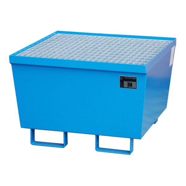 STEIN HGS Auffangwanne AM, für 200l Fässer, stapelbar, 215 Liter, RAL 5012 lichtblau, Gesamthöhe 545 mm, lackiert, 1x 200 Liter Fass, 79183.0003