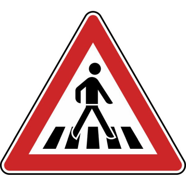 Stein HGS Fußgängerüberweg, Aufstellung links Nr. 101-21, 630 mm, RA1, Flachform 3 mm, 101-21-113