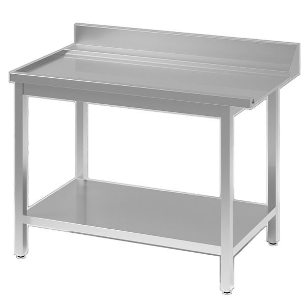 Gastro-Inox Ablauftische aus Edelstahl AISI 304 Anschluss R, 1600(L)x700(T)x900(H)mm, 305.067