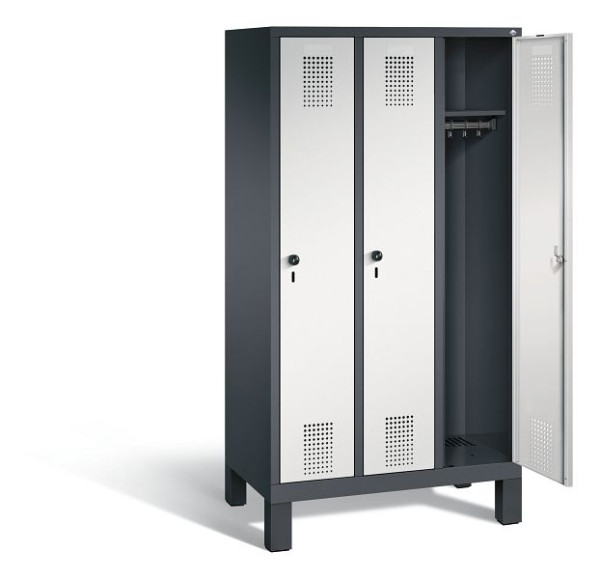 C+P Spind Evolo, H1650xB900xT500mm, Farbe: Schwarzgrau / Lichtgrau, 480106-30 S10023