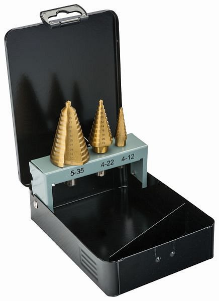 Bahco Stufenbohrer-Satz,HSS,4-30 mm, 228-SET-SD