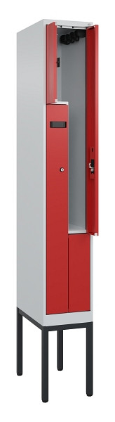 C+P Z-Spind Evolo PLUS, Gestell, 2 Fächer, 2120x300x500mm, 7035/3000, Zylinderschloss, 0490337-102 S10030