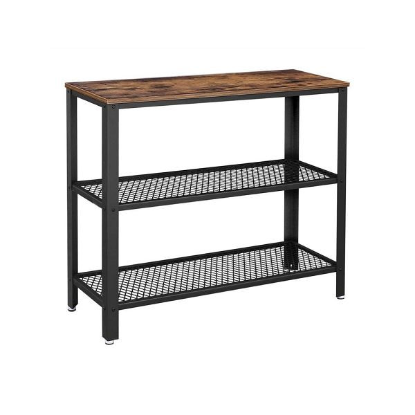 VASAGLE Industriestil Konsolentisch mit 3 Ebenen, LNT81BX