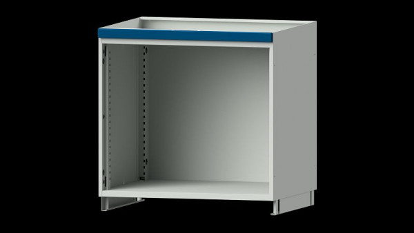 ANKE Werkbänke Aufsatzschrank modulares Schranksystem, Modell 300, 865 x 720 x 800 mm, RAL 7035/5010, Leergehäuse offen, 631.190