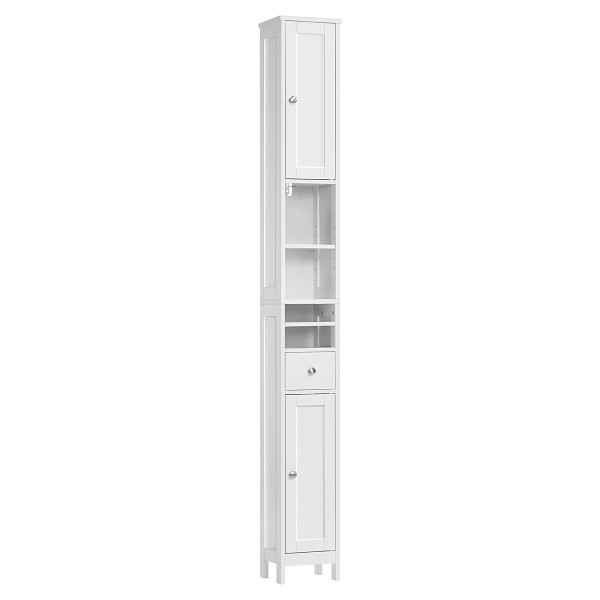 SONGMICS Lagerschrank, Weiß, 21,4x19,5x180 cm, BBC765W01