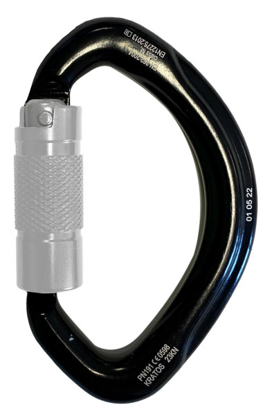 Kratos LUNA Aluminiumkarabiner multidirektional selbstschließend Vierteldrehung, Öffnung 20 mm, Typ Keylock, FA5023020B