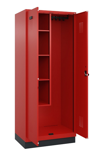 C+P Putzmittel-Spind Evolo PLUS, mit Sockel, 2 Abteile, 1950x800x500mm, 3020/302, Drehriegel, 049120-02 S10025