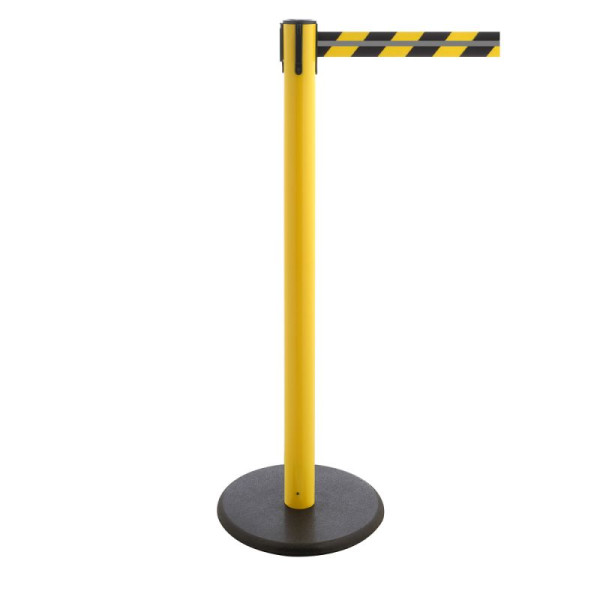 Stein HGS Personenleitsystem 'P-Line Famous Reflex' aus Kunststoff, reflektierendes Gurtband, schwarz/gelb mit Reflektorstreifen, 2,3 m, gelb, 65857.0010