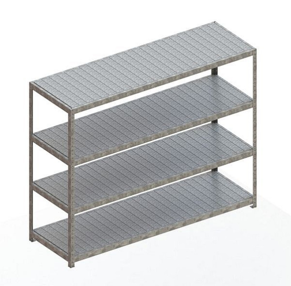 Meta SPEED - RACK Regal 1970x2500x800 mm mit Stahlpaneelen, verzinkt, Bodenanzahl: 4, 20087033