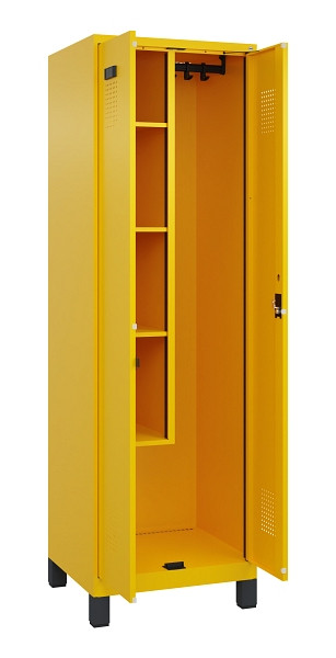 C+P Putzmittel-Spind Evolo PLUS, mit Füßen, 2 Abteile, 1950x600x500mm, 1023/102, Zylinderschloss, 049110-00 S10049