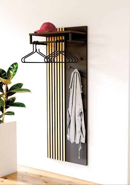 Kerkmann Oxford Wandgarderobe, anthrazit/Eiche hell, 32000035