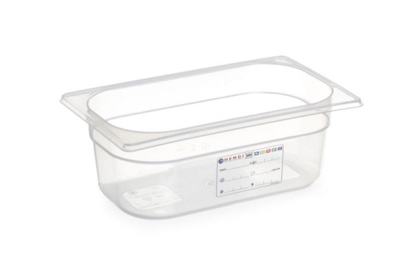Hendi GN Behälter 1/4, 1,8 L, LxBxH: 265x162x65 mm, Transparent, 880388