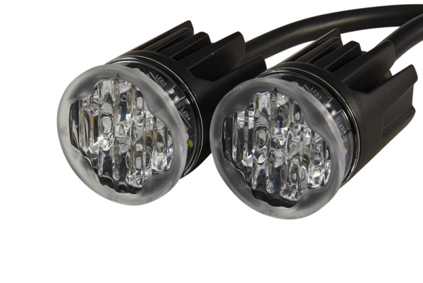 HELLA LED-Blitz-Kennleuchte - BST-Round - 12/24V - rot/gelb - Einbau - Kabel: 1850mm - Anbau - Set, 2XD 014 564-611