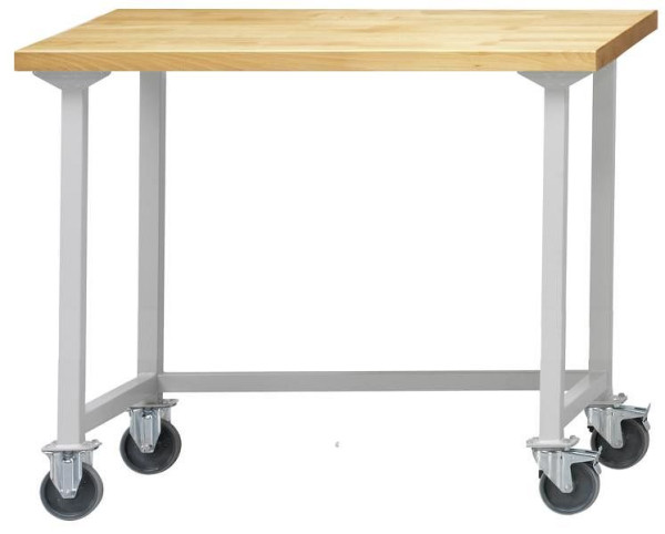 ANKE Werkbänke Arbeitstisch; fahrbar; 1270 x 800 x 900 mm; RAL 7035; Kunststoffschichtplatte 50 mm, 401.707