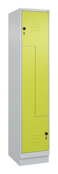 C+P Z-Spind Classic PLUS, C Z-Spind, Classic PLUS, Sockel, 2 Abteile, 1950x400x500mm, 7035/0024, Drehriegel, 080023-122 S10010