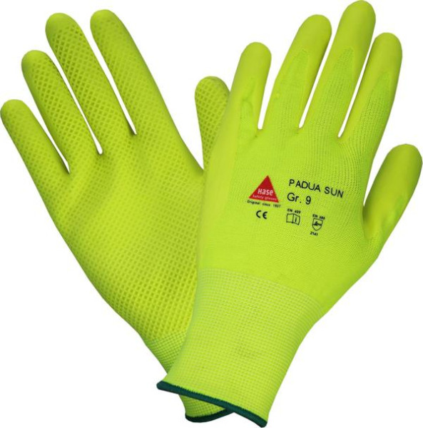 Hase Safety PADUA SUN, 5-FG.-Sicherheitshandschuhe, CE CAT II, Größe: 9, VE: 10 Paar, 508670-9