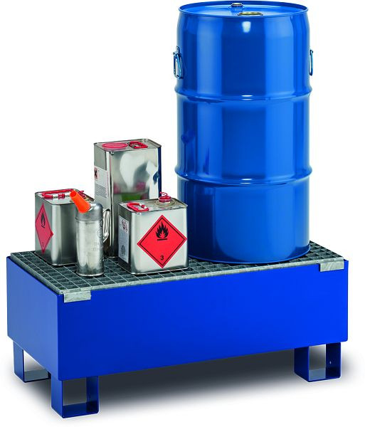 Cemo Auffangwanne Typ SW65/2, mit Gitterrost, 2 Fässer, 11477