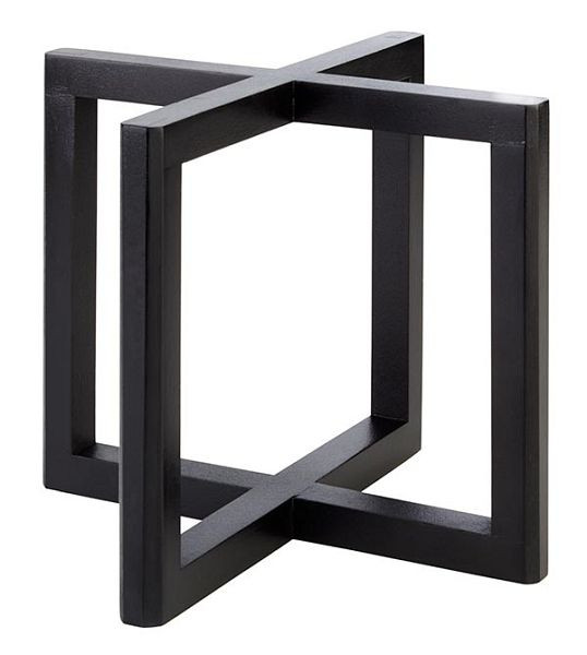 APS Buffetständer -WOOD-, 20 x 20 cm, Höhe: 17,5 cm, Akazienholz, schwarz, 33281