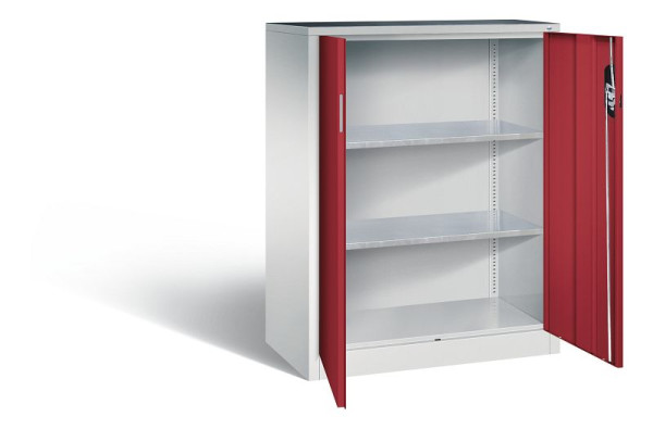 C+P Werkzeugschrank Acurado, H1200xB930xT500mm, Farbe: Lichtgrau / Rubinrot, Muldengriff, 8521-000 S10144