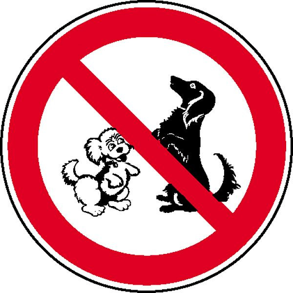 SafetyMarking Verbotsschild, Hundeverbot, Ø 10 cm, Folie, selbstklebend, 21.0838