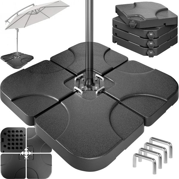 casaria Platten für Schirmständer 4er-Set 105x105x7cm, 110259