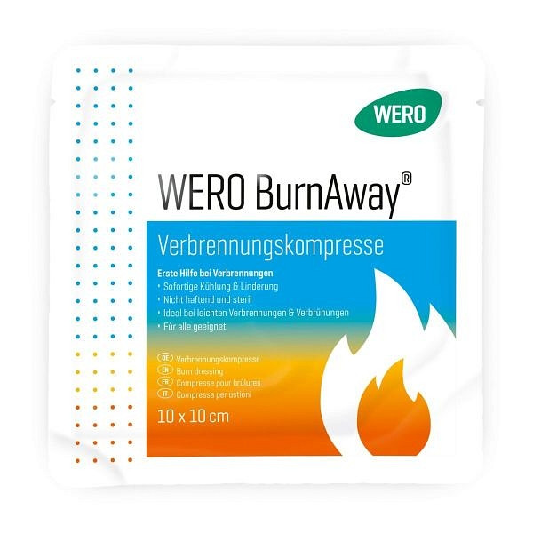 WERO BurnAway - Kompresse, 10 x 10 cm, 140108, 6974084091411